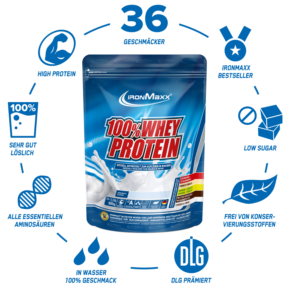 100% Whey Protein (500g) - Ananas