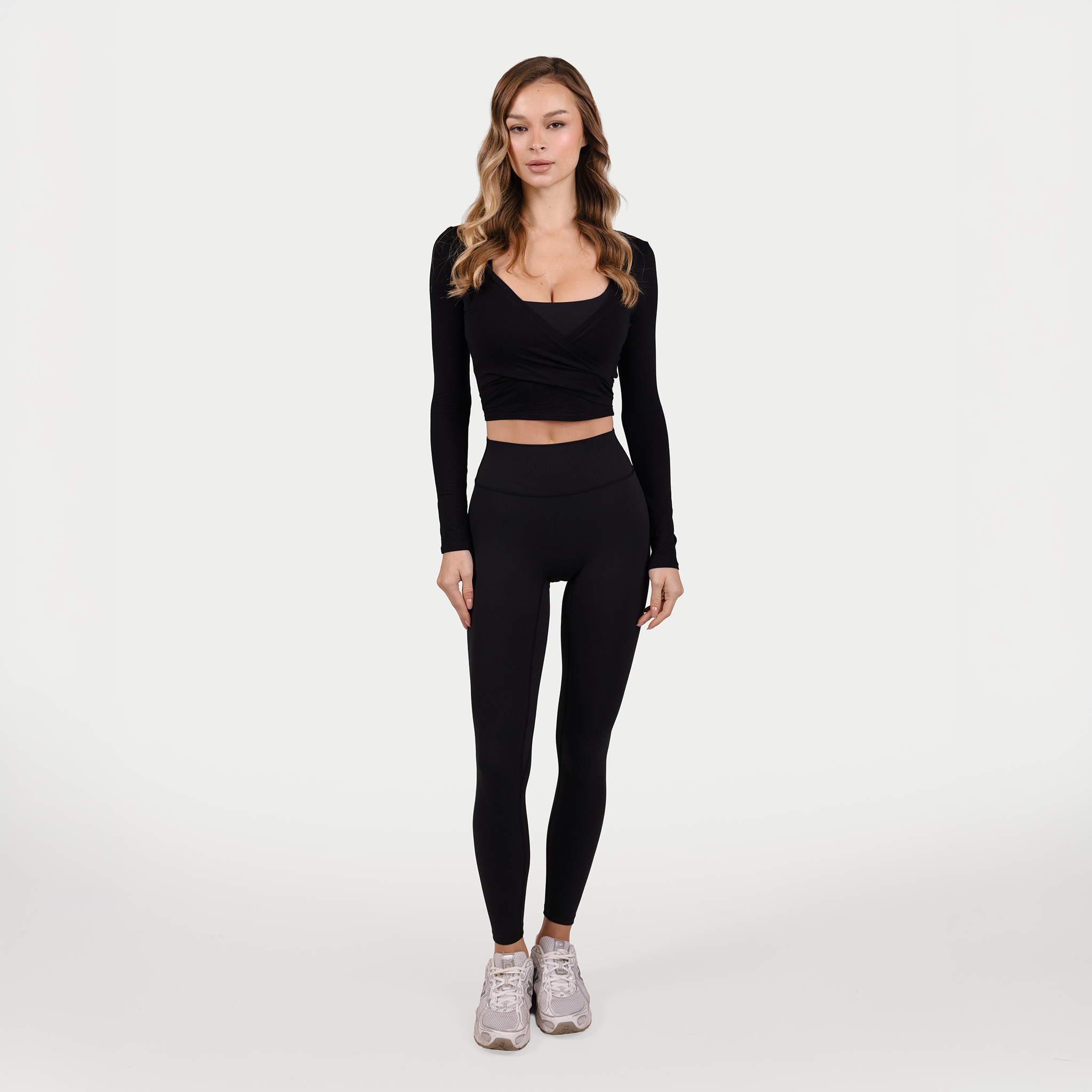 MRIIÀ Bodycon Long Sleeve Wrap Top