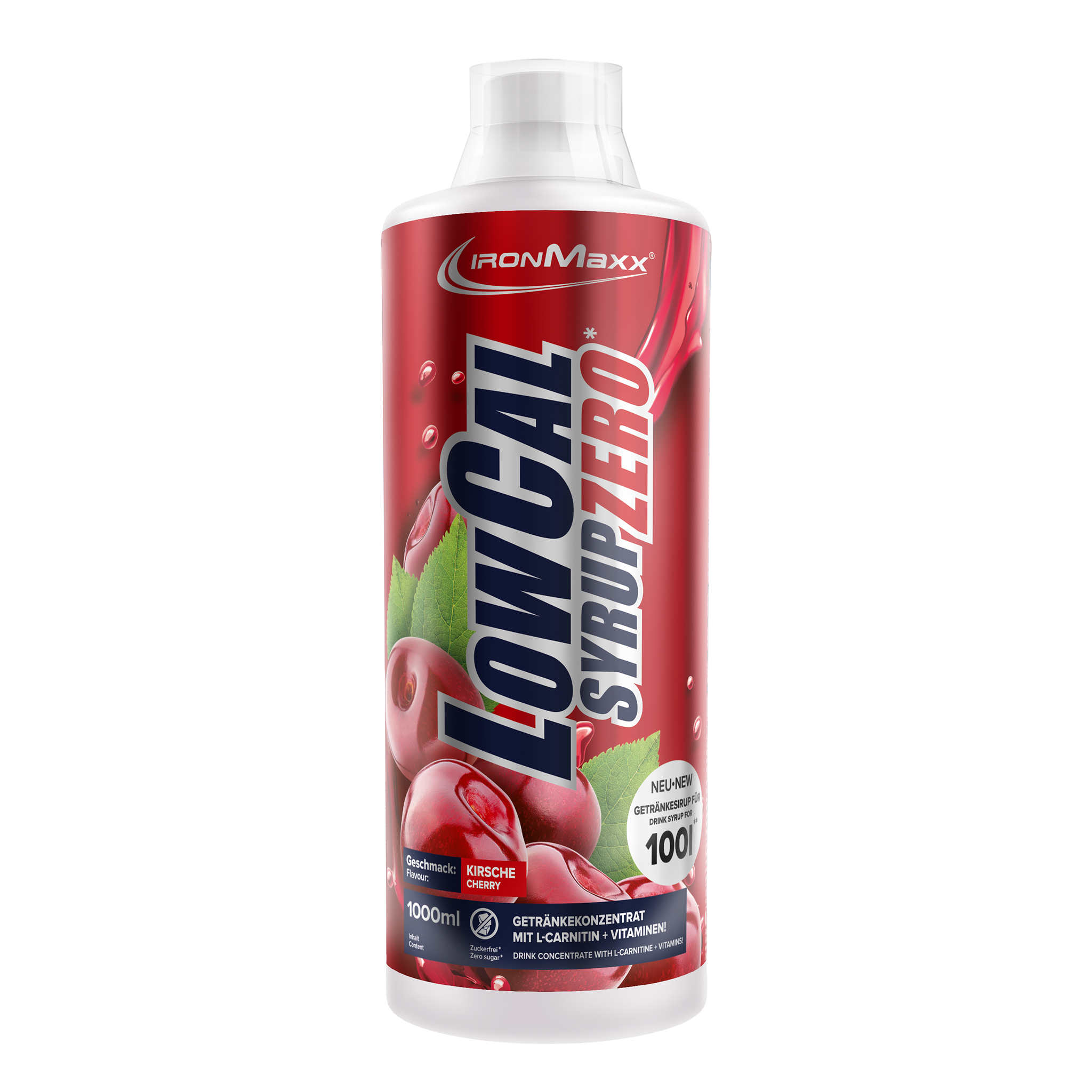LowCal Syrup Zero - 1000ml bottle - cherry