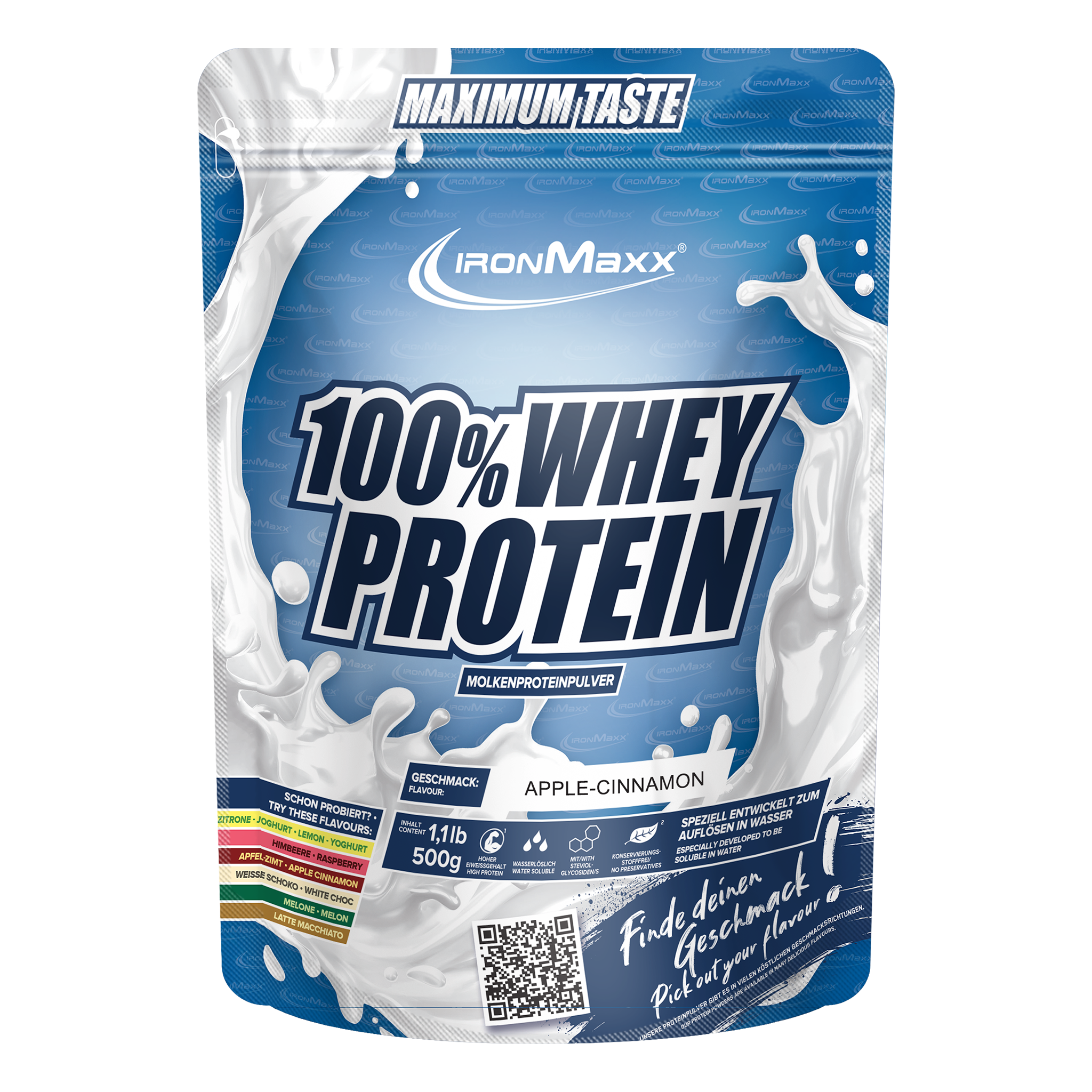 100% Whey Protein (500g) - Apfel-Zimt