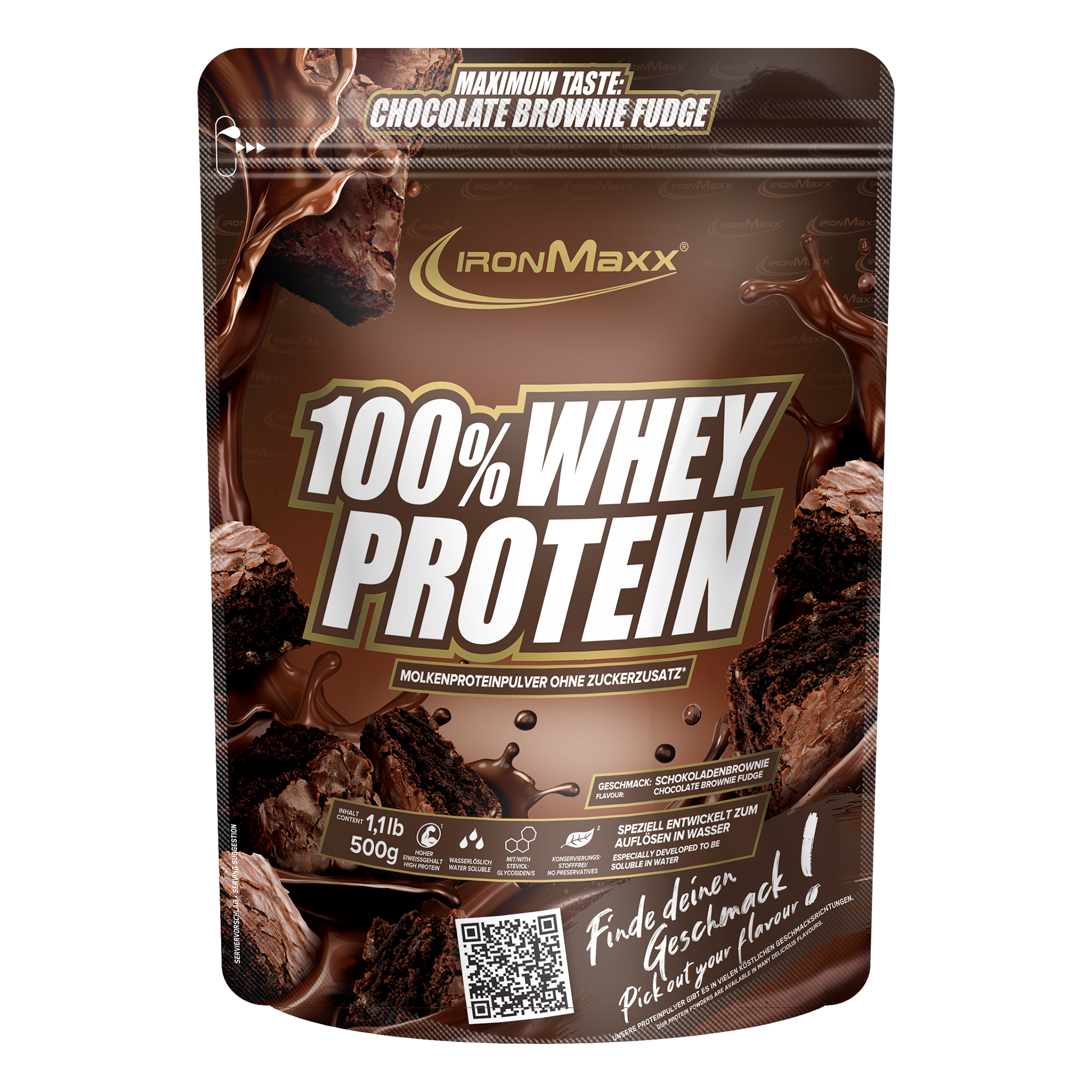 100% Whey Protein (500g) - Chocolate Brownie Fudge