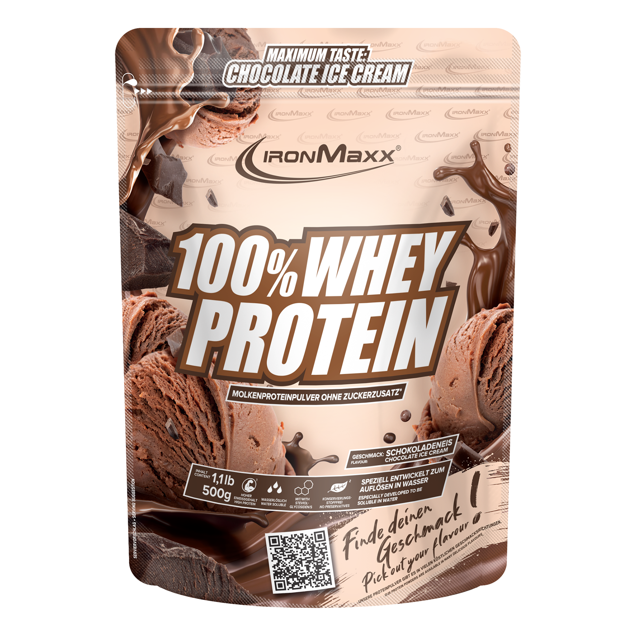 100% Whey Protein (500g) - Ice Cream Chocolate