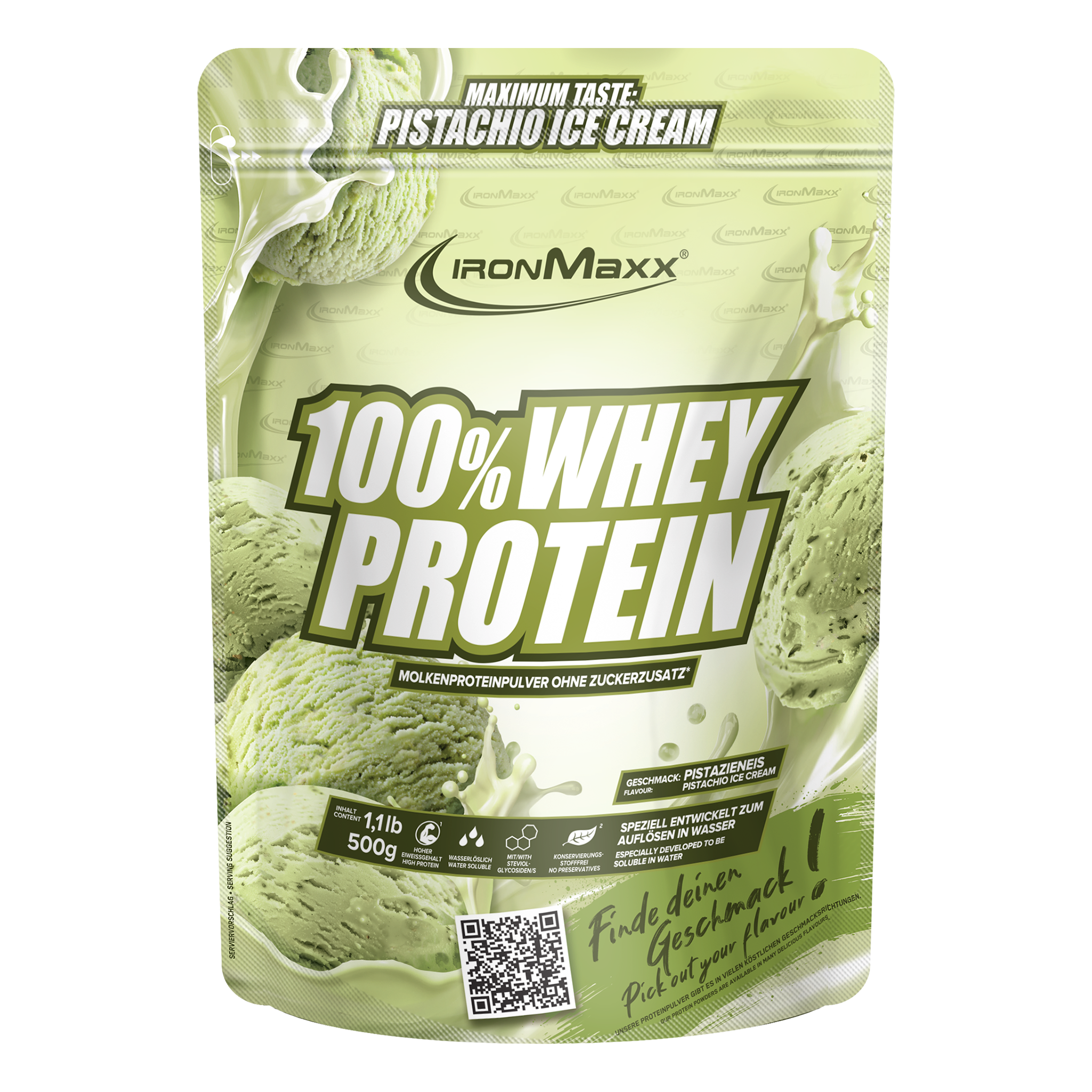 100% Whey Protein (500g) - Ice Cream Pistacchio