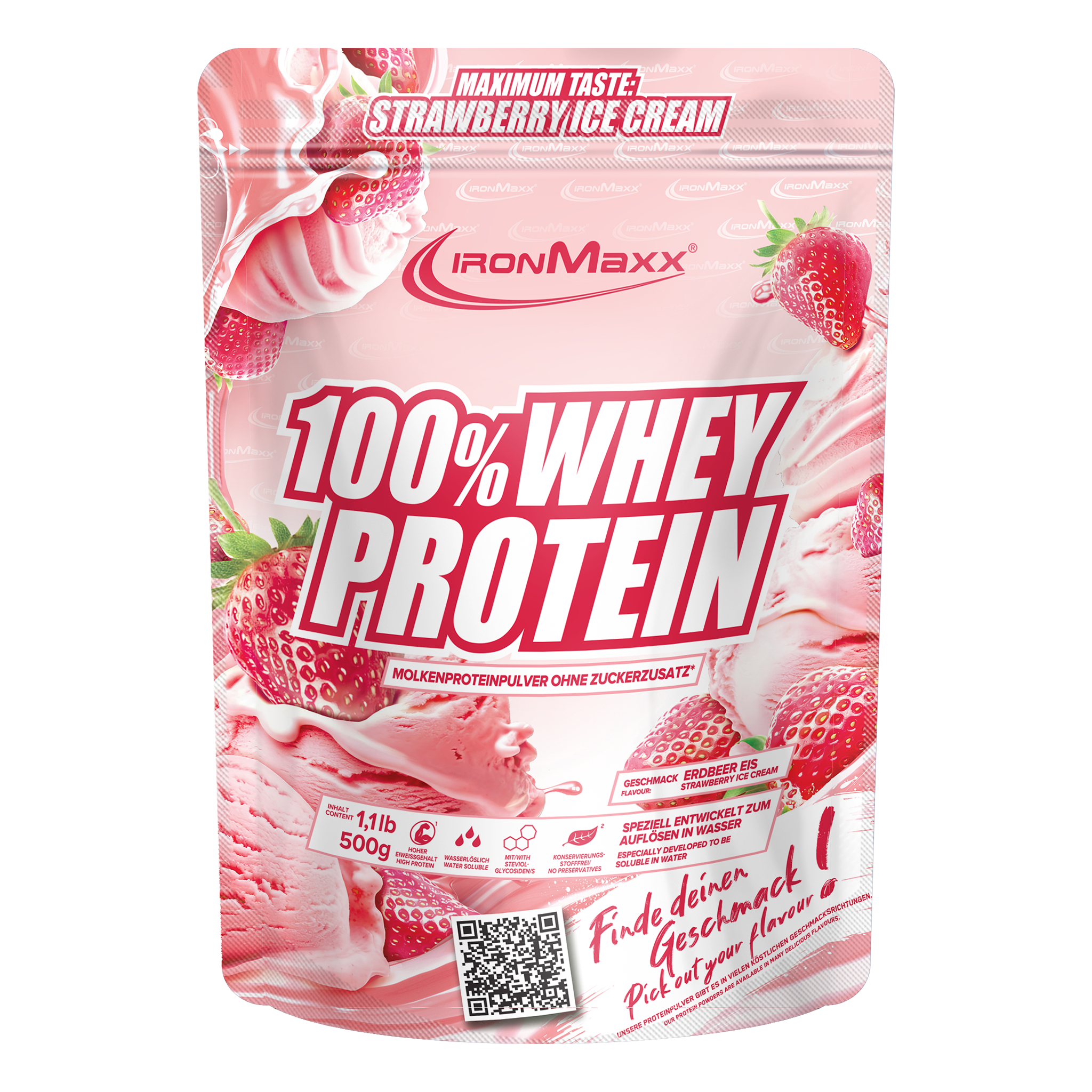 100% Whey Protein (500g) - Strawberry Ice Cream
