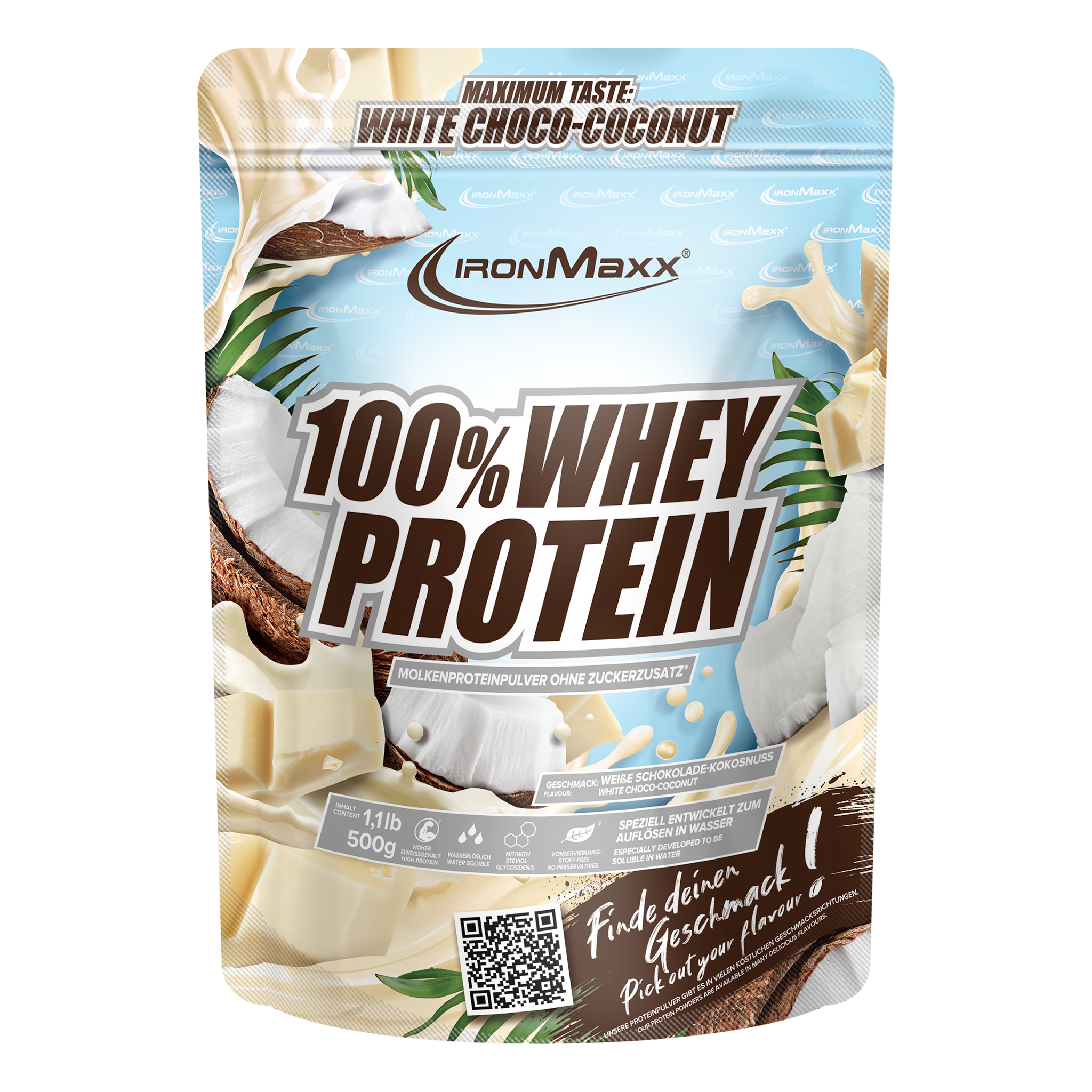 100% Whey Protein (500g) - White Choc Coconut