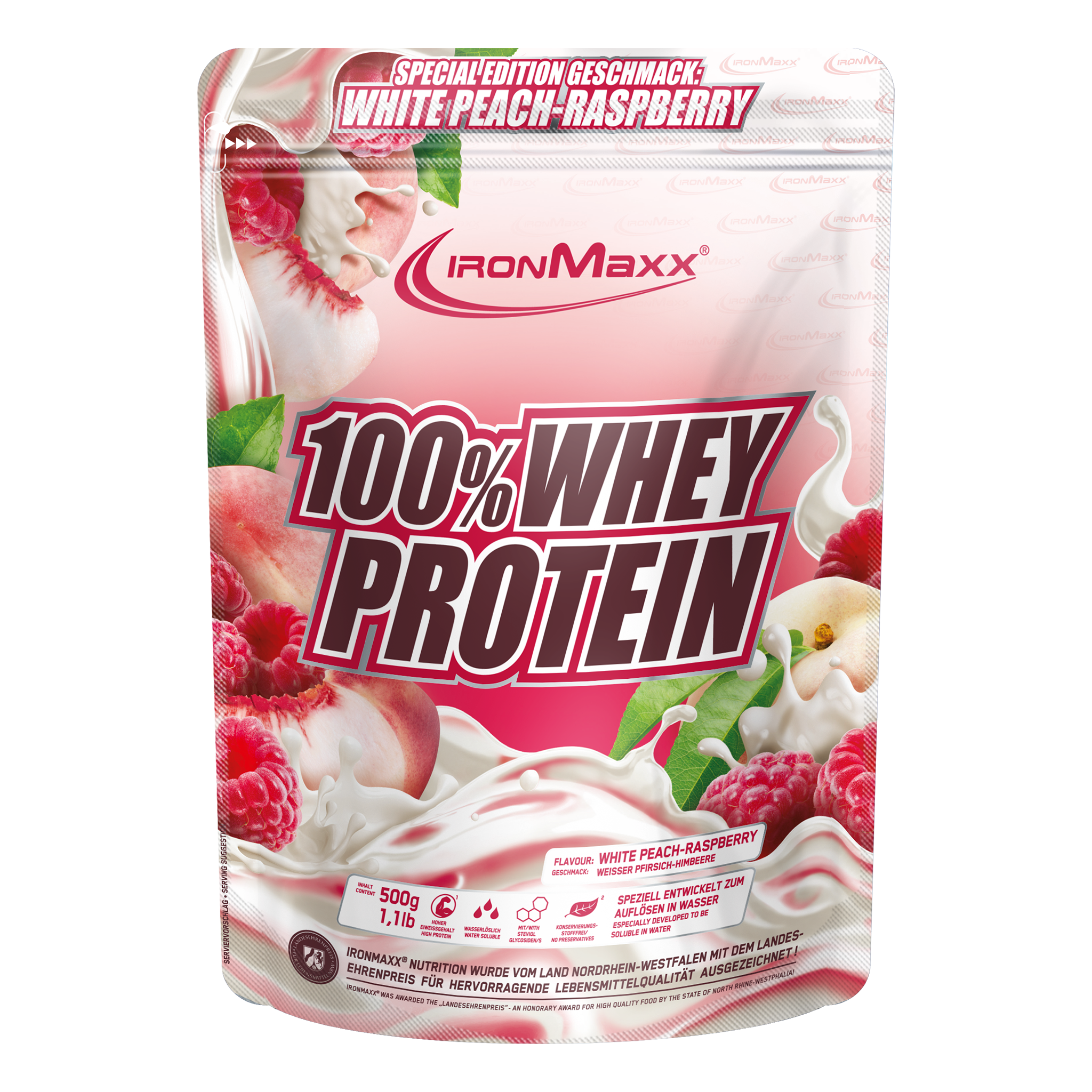 100% Whey Protein (500g) - White Peach Raspberry (Special Edition)