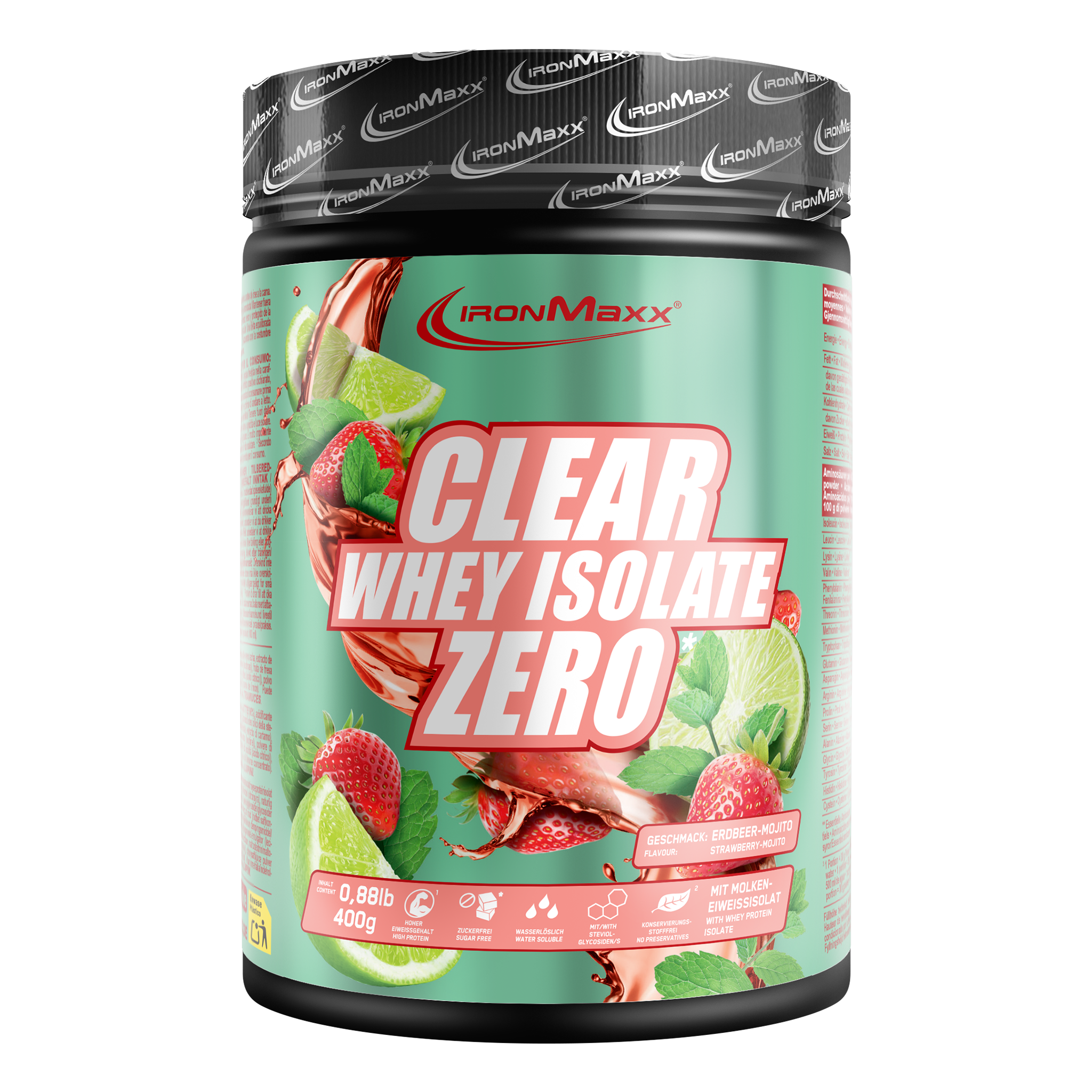 Clear Whey Isolate ZERO - 400g tin Strawberry Mojito