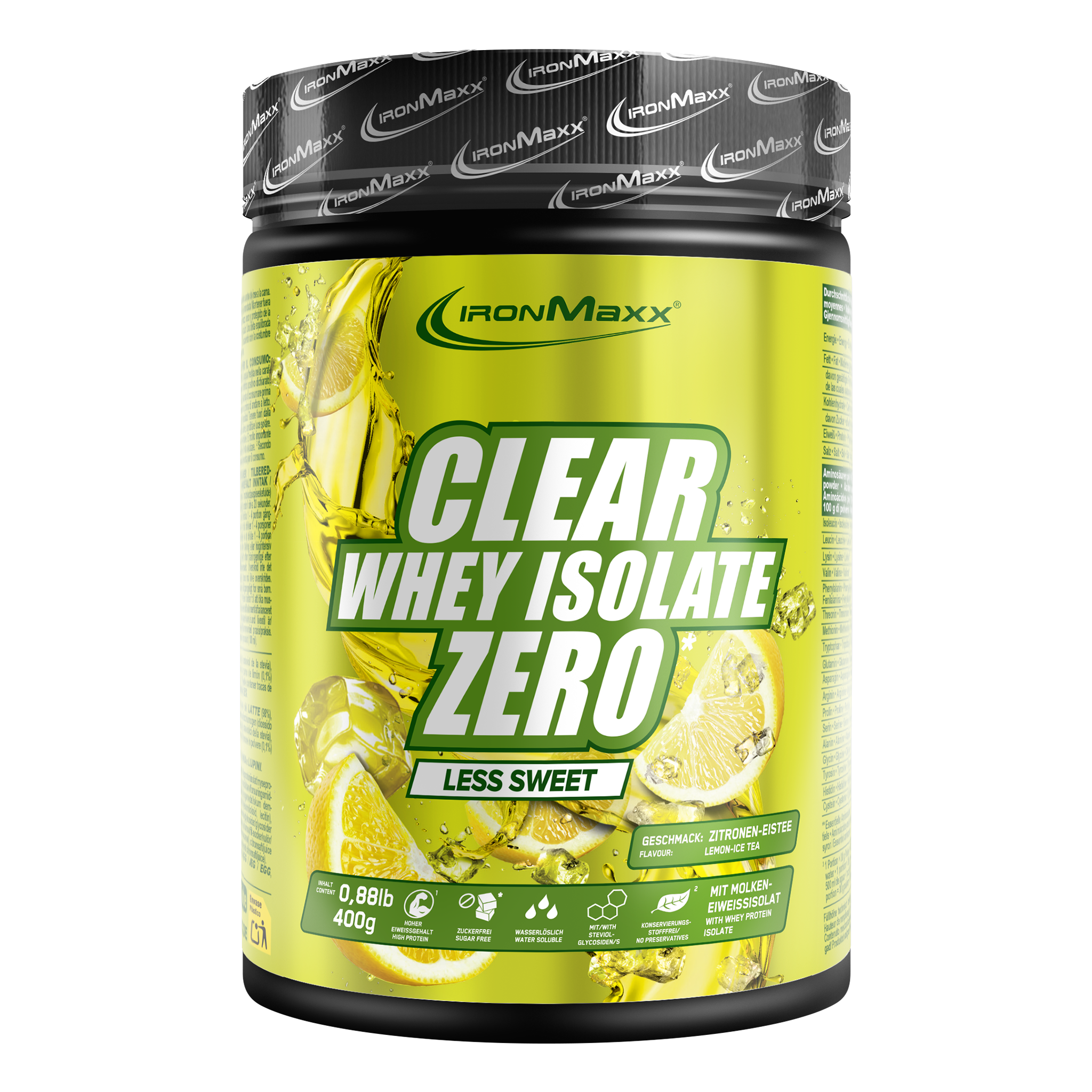 Clear Whey Isolate ZERO - 400g tin "Less sweet" Lemon Ice Tea