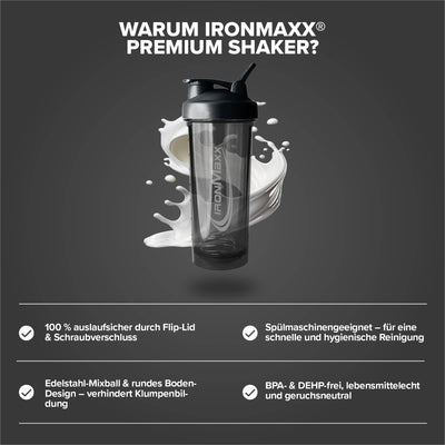 Premium Shaker (700ml) - Deep Black