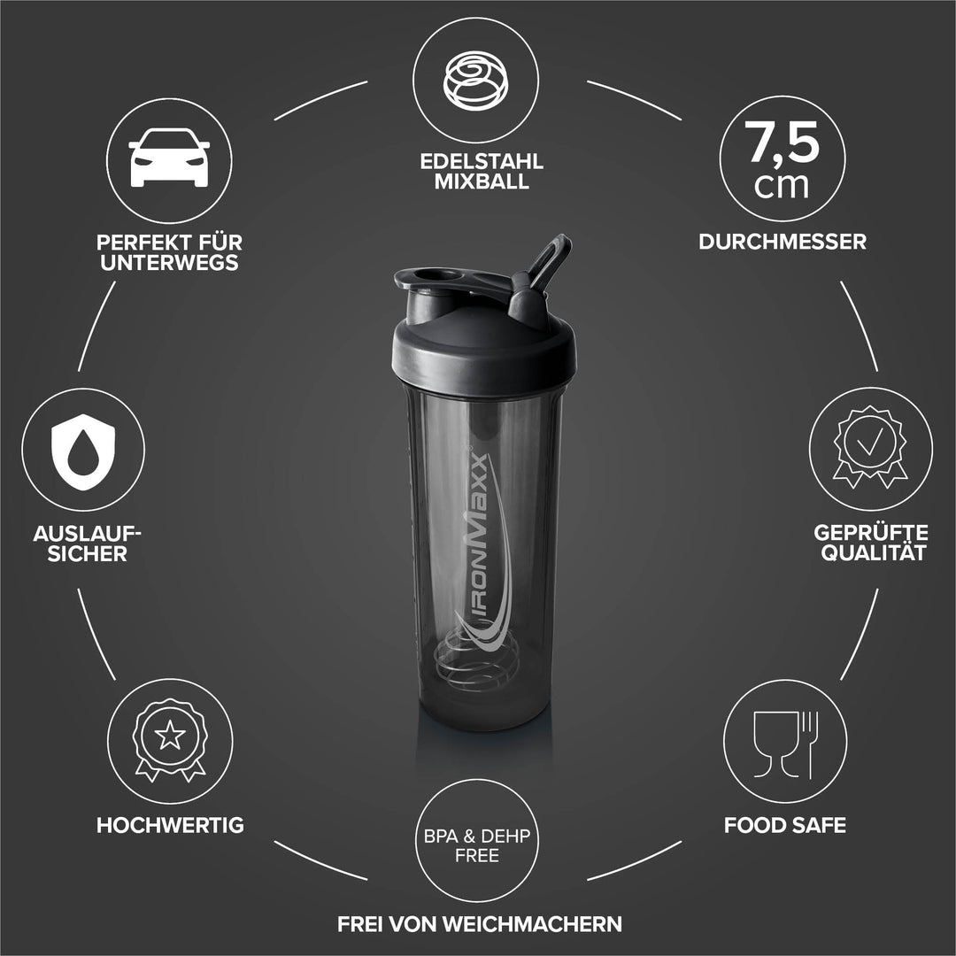 Premium Shaker (700ml) - Deep Black