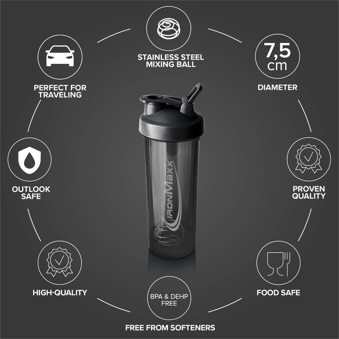 Premium Shaker (700ml) - Deep Black