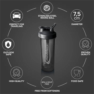 Premium Shaker (700ml) - Deep Black