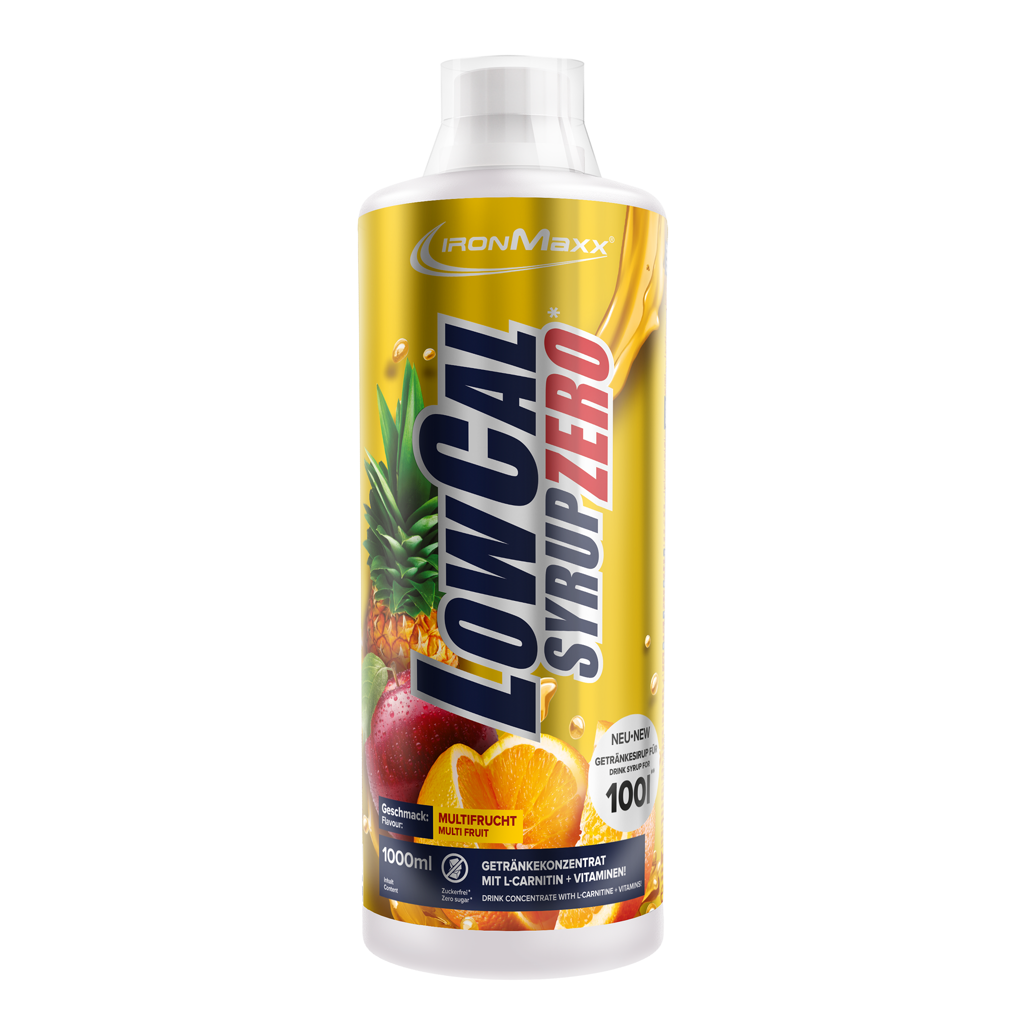 LowCal Syrup Zero - 1000ml bottle - Multifruit
