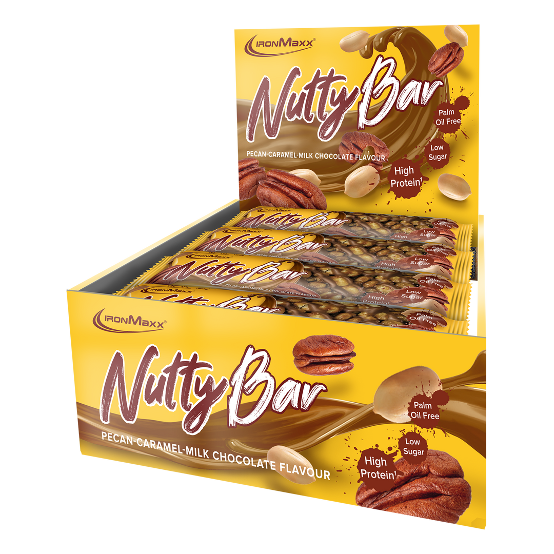 Nutty Bar (12x40g) - Pecan Caramel Milk Chocolate