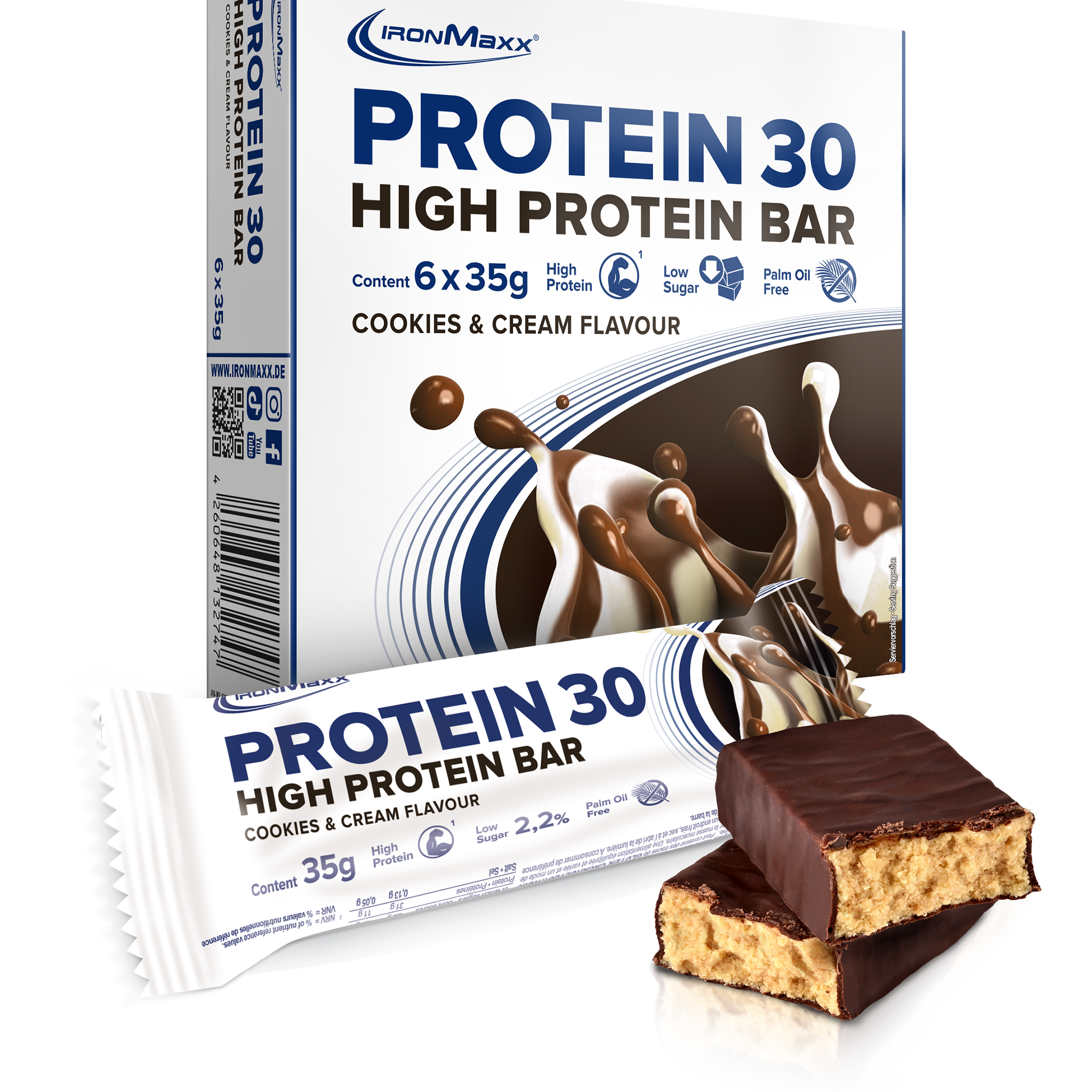 Protein 30 Protein Bar Multipack (6x35g) - Cookies & Cream