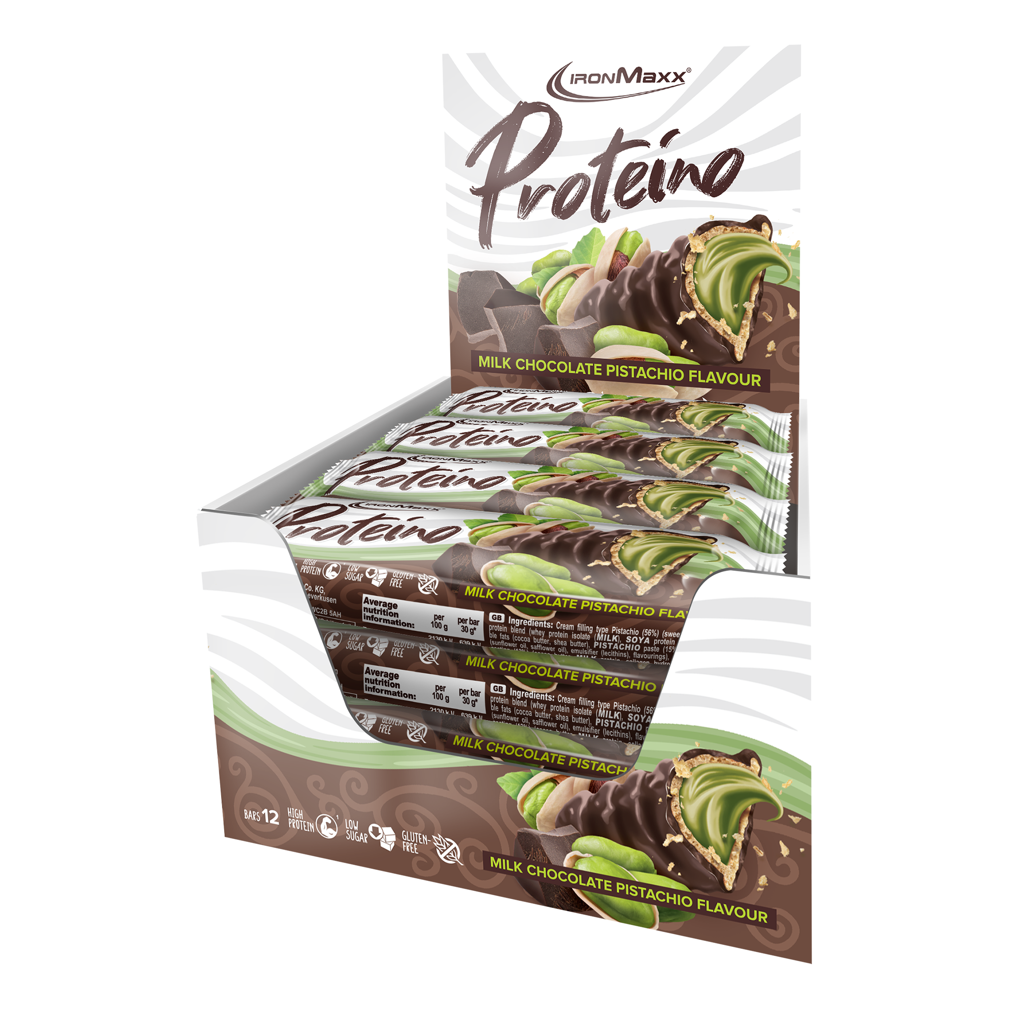 Proteino (12x30g) - Milk Chocolate Pistachio