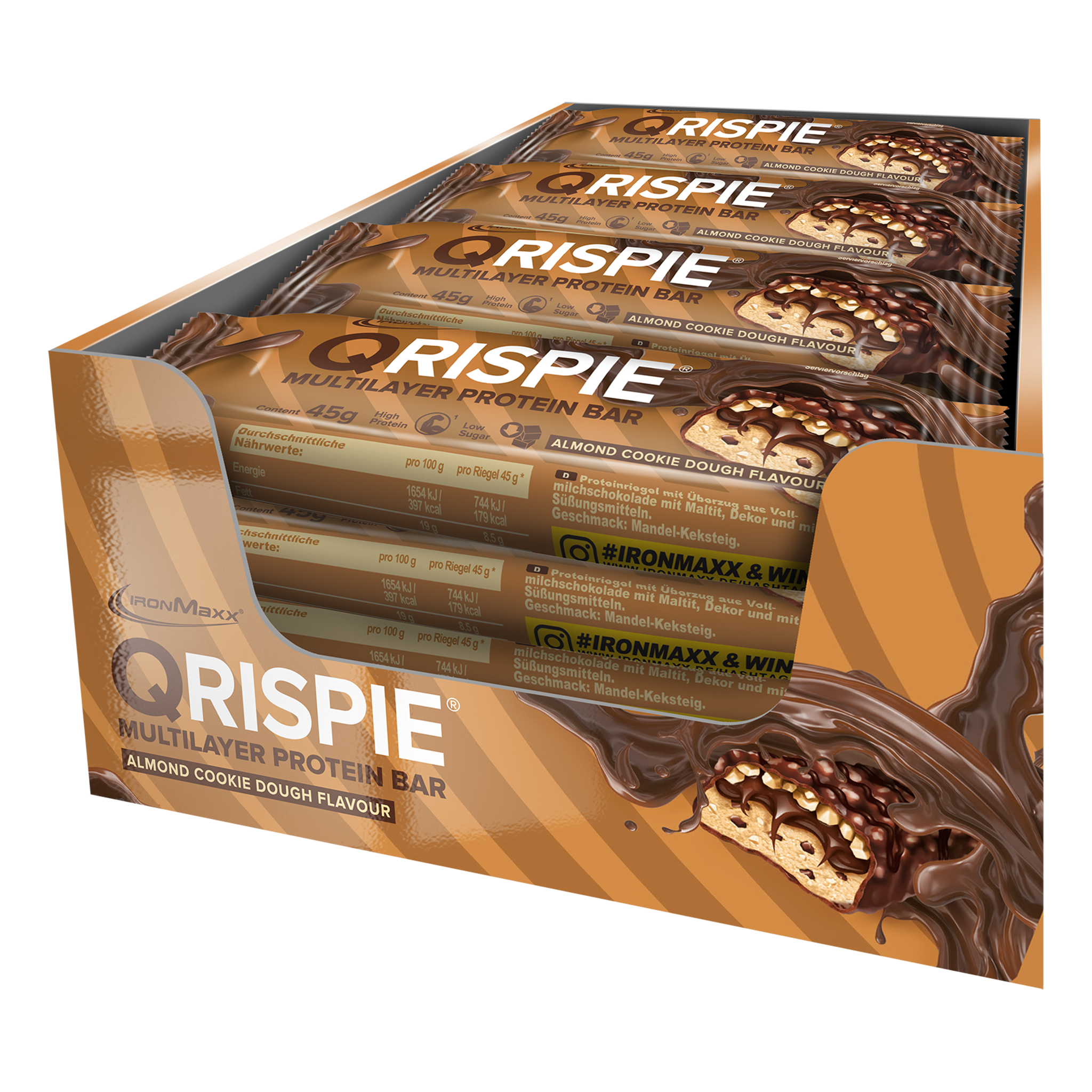 Qrispie Protein Bar (16x45g) - Almond Cookie Dough