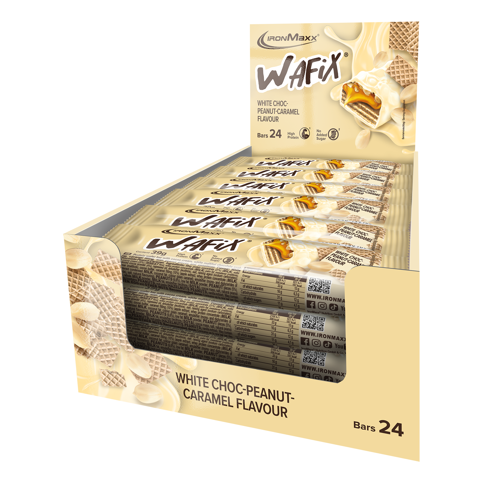 Wafix - 24x39g Tray - White Peanut-Caramel