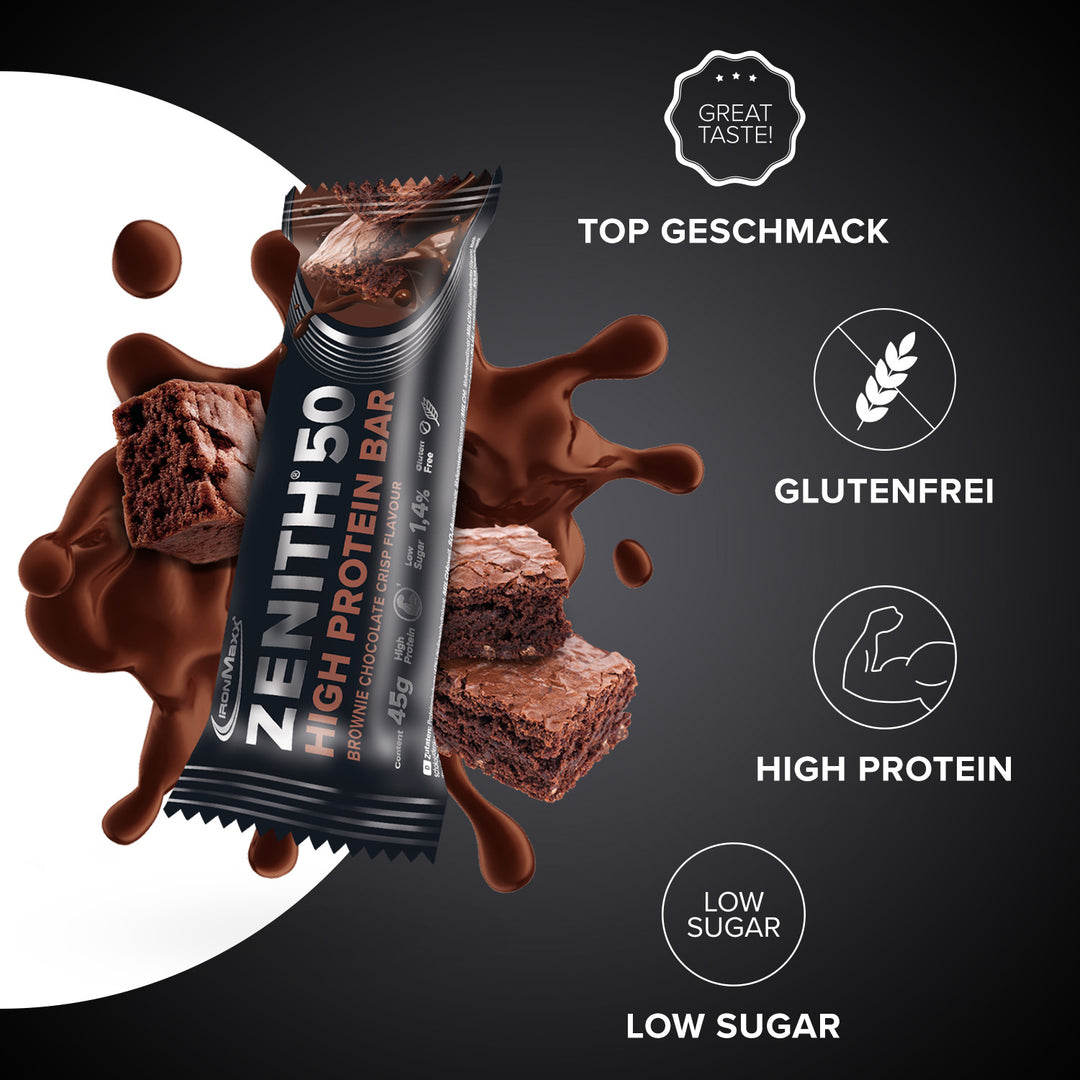 ZENITH® 50 Protein Riegel (45g) - Brownie Chocolate Crisp