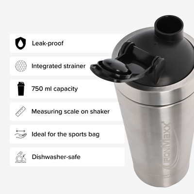 Shaker Steel Silver (750ml)