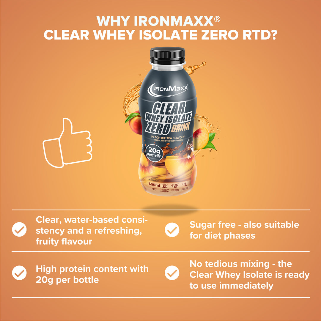 Clear Whey Isolate RTD (500ml) - Peach Ice Tea