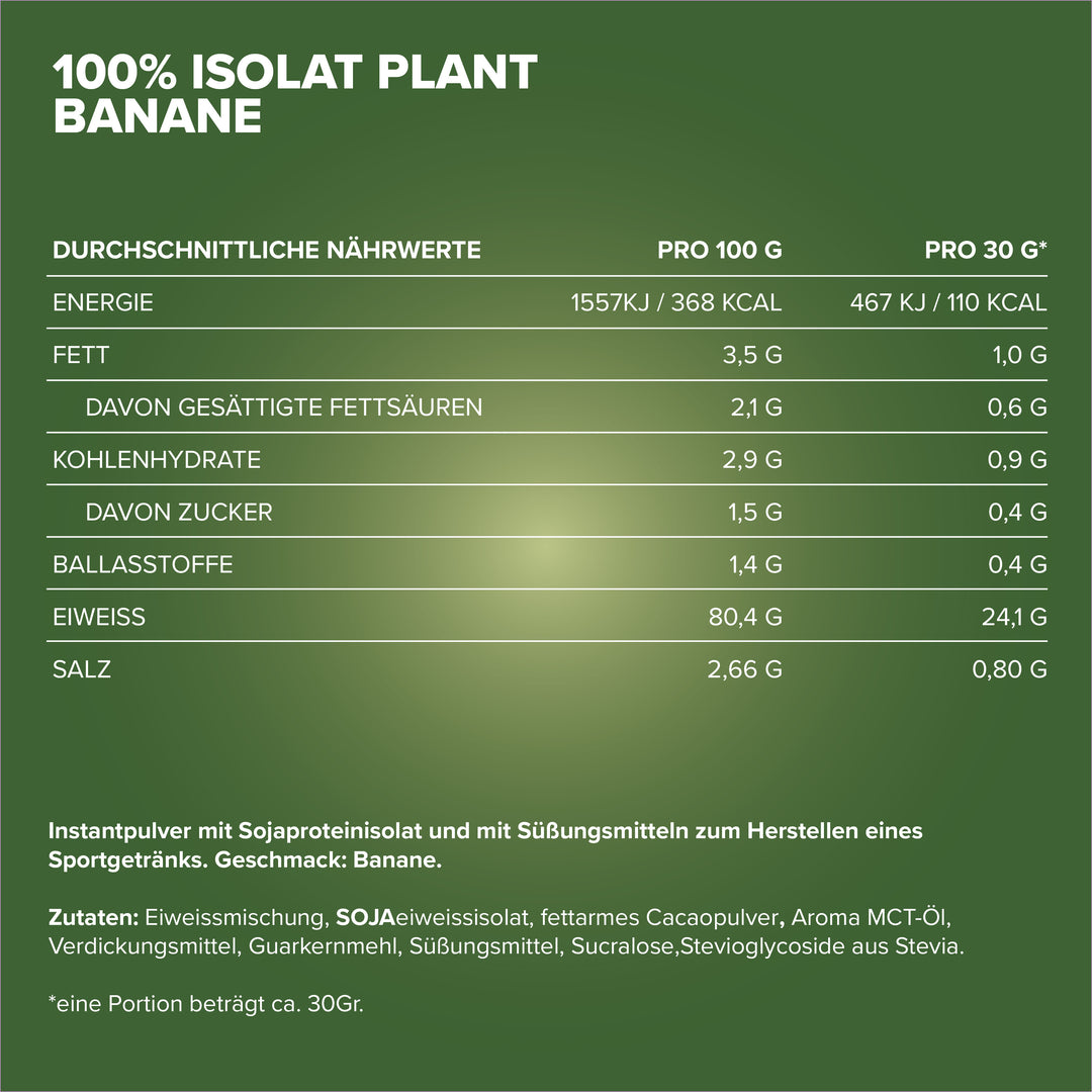 100% Isolat Plant (500g) - Sunny Banana