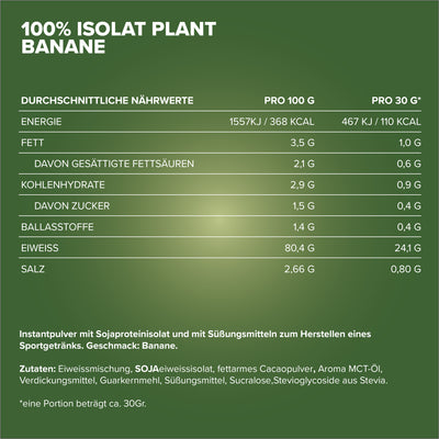 100% Isolat Plant (500g) - Sunny Banana