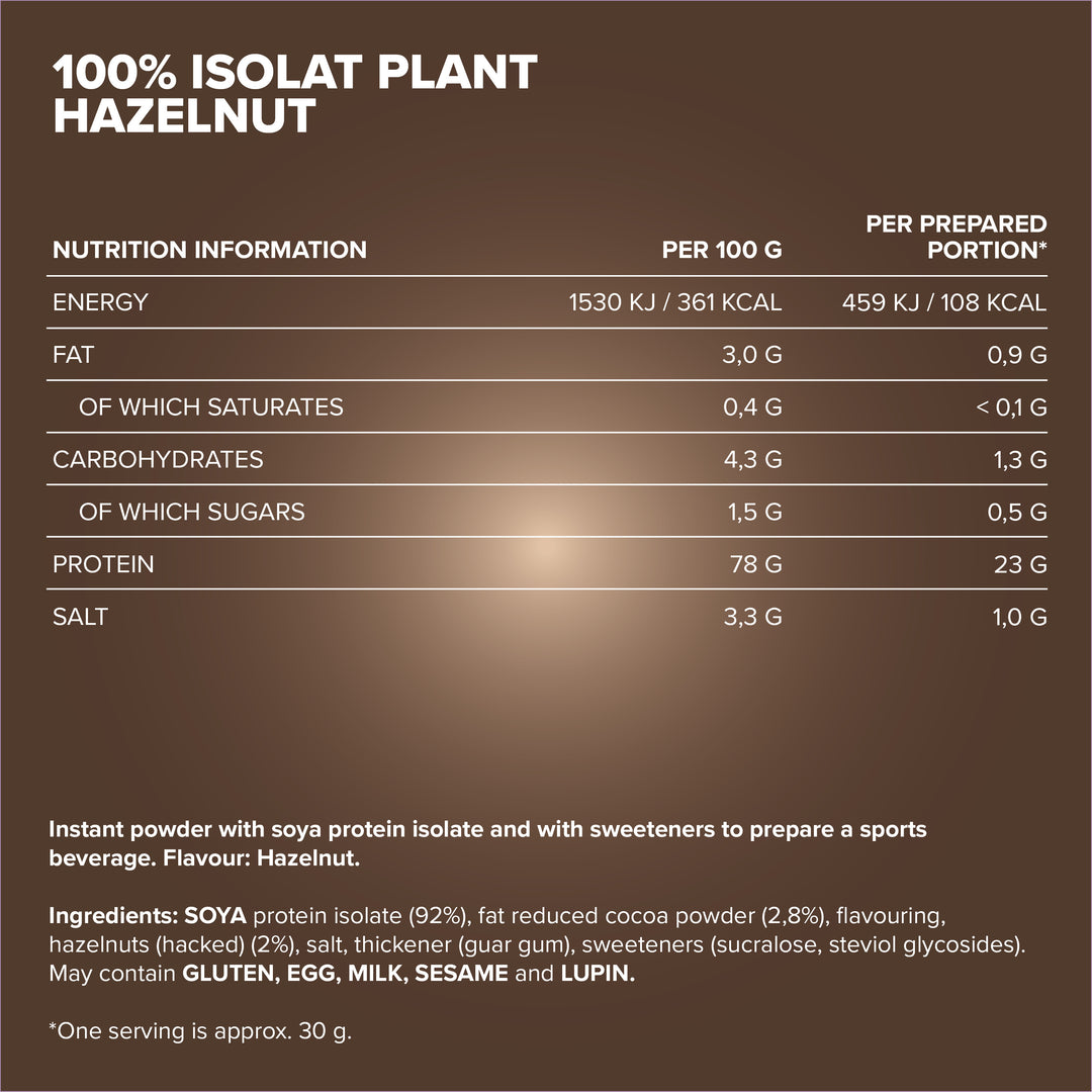 100% Isolat Plant (500g) - Hazelnut Nougat