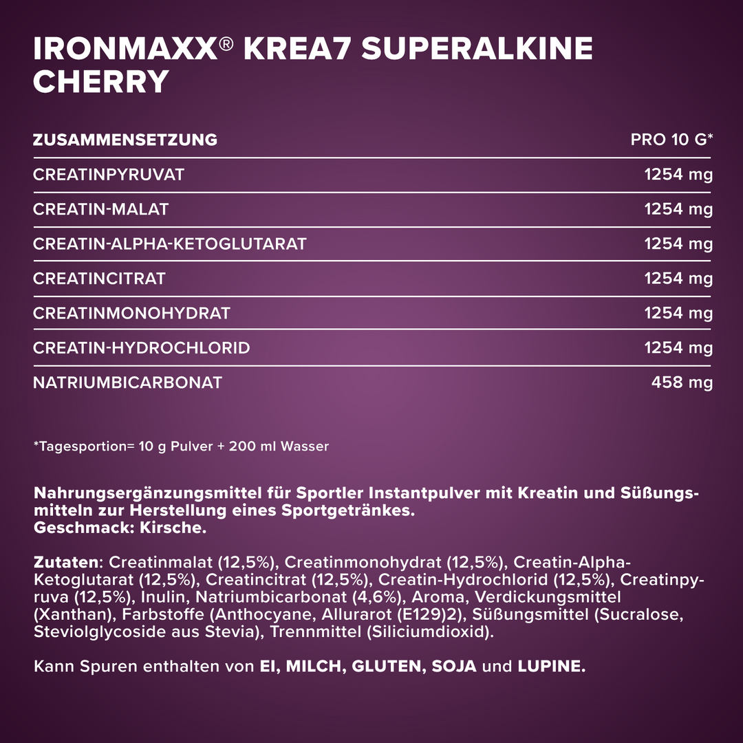 Krea7 Superalkaline Powder (500g) - Kirsche
