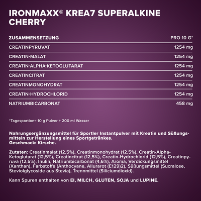 Krea7 Superalkaline Powder (500g) - Kirsche