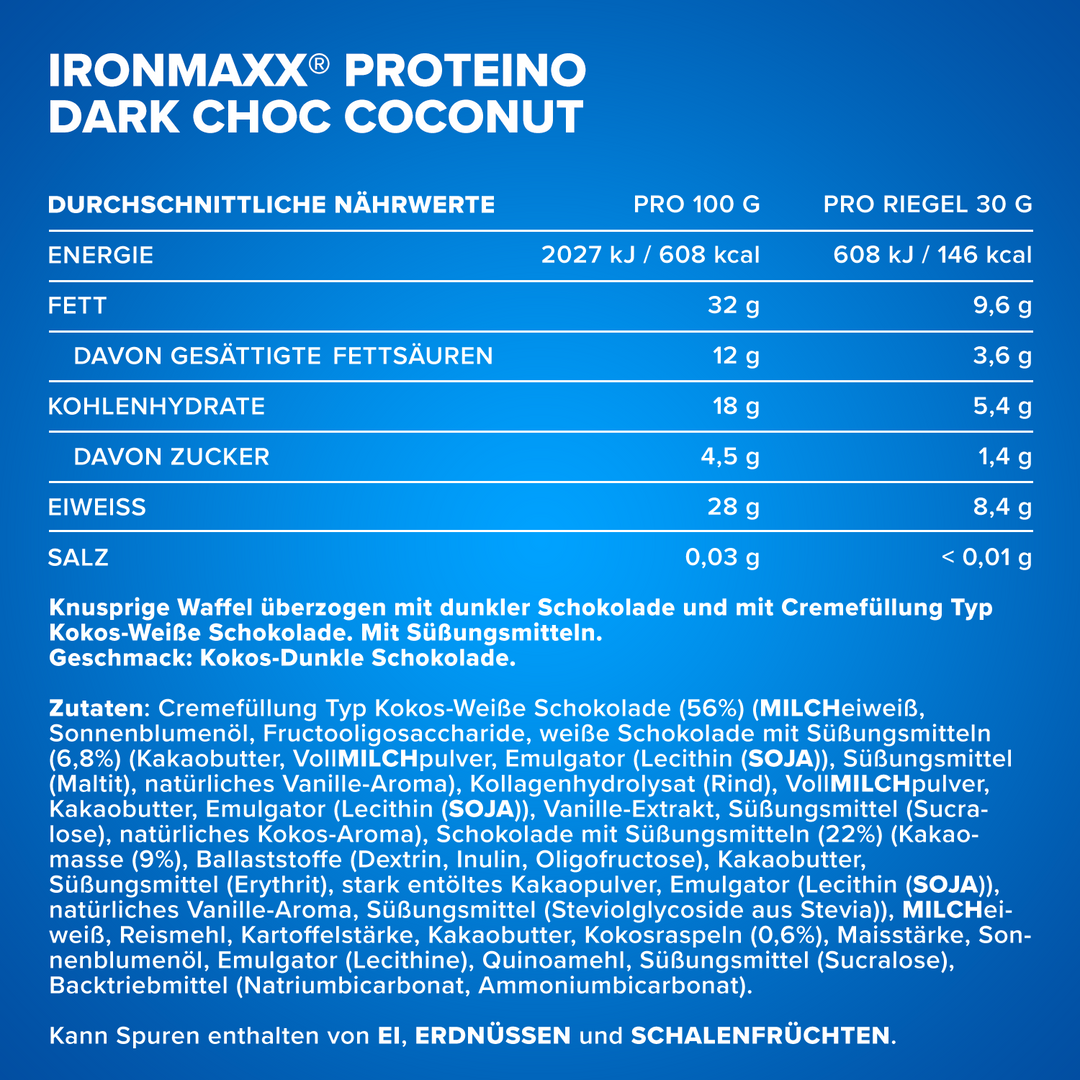 Proteino (12x30g) - Dark Choc Coconut