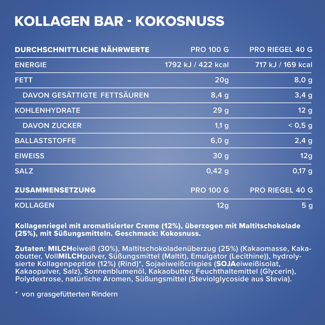 Collagen Bar (12x40g) - Coconut