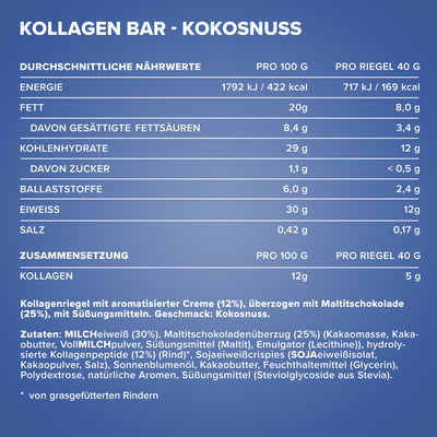 Collagen Bar (12x40g) - Coconut