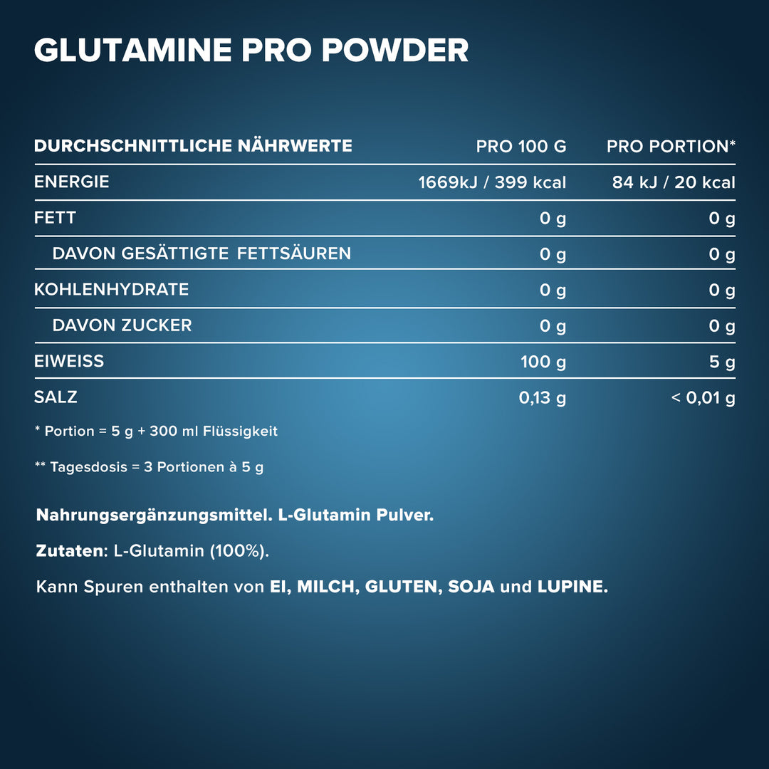 Glutamin Pro Pulver (500g)