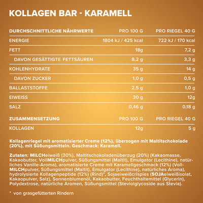 Collagen Bar (40g) - Caramel