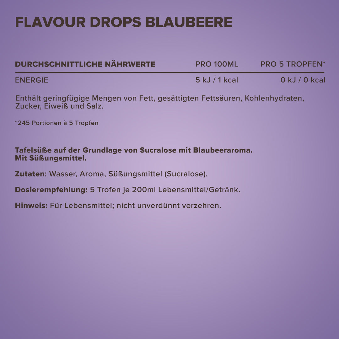 Flavour Drops (50ml) - Blaubeere