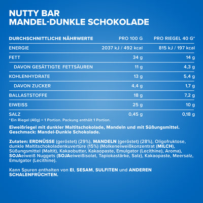 Nutty Bar (40g) - Dark Chocolate Nut