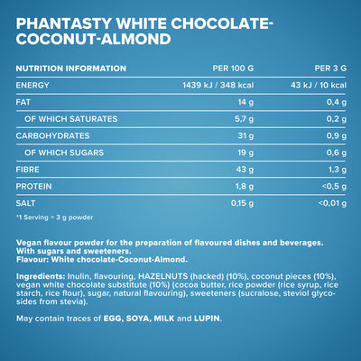 Phantasty (250g) - White Choc Coco Almond