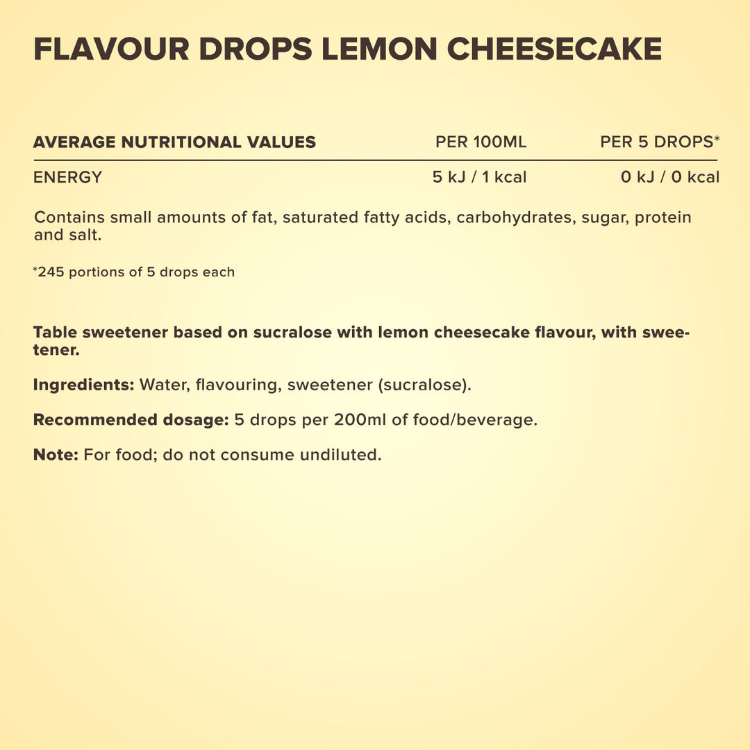 Flavour Drops (50ml) - Lemon-Cheesecake