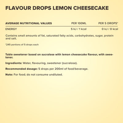 Flavour Drops (50ml) - Lemon-Cheesecake