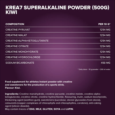 Krea7 Superalkaline Powder (500g) - Kiwi