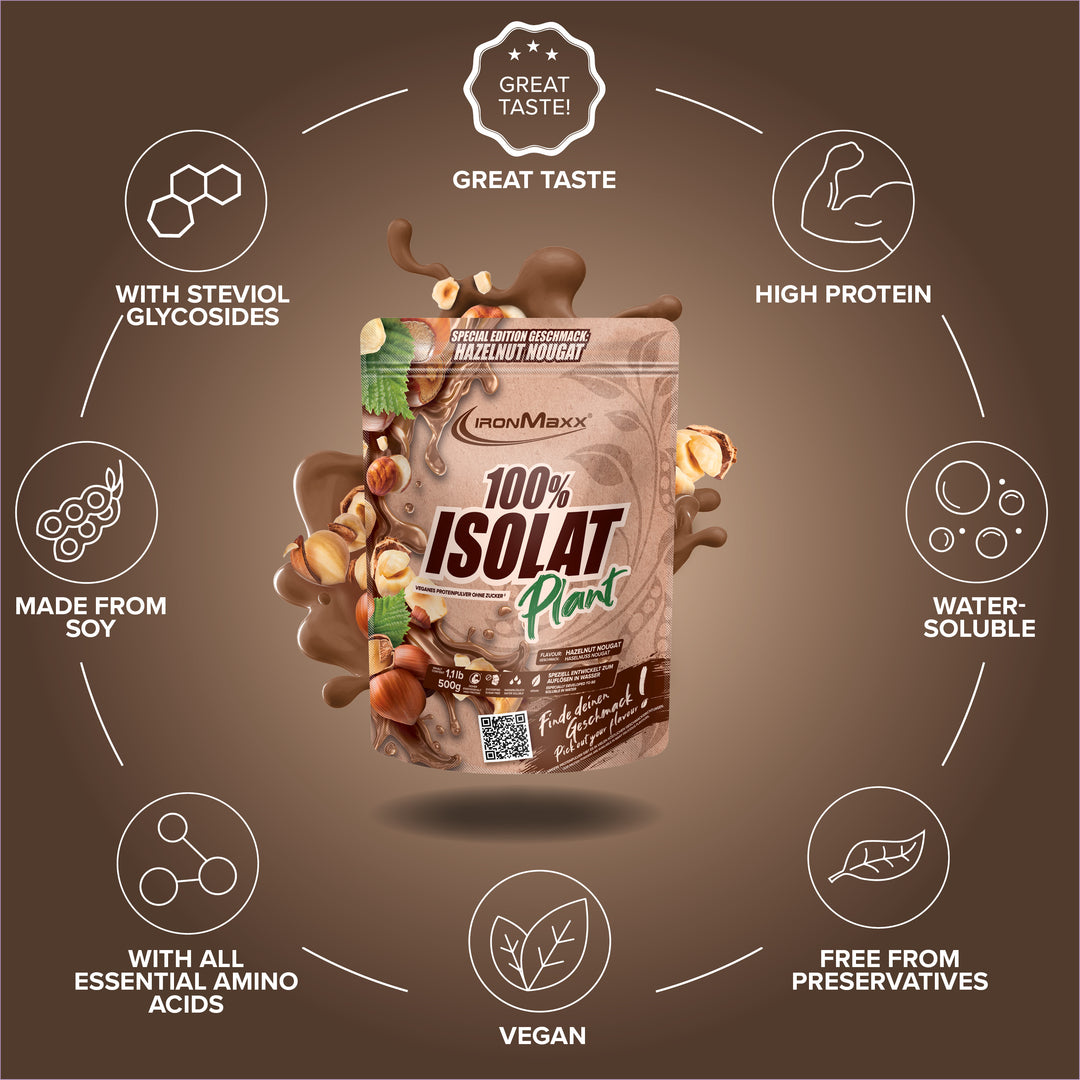 100% Isolat Plant (500g) - Hazelnut Nougat
