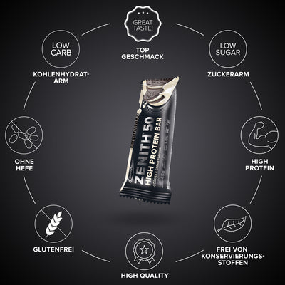 ZENITH® 50 Protein Riegel (45g) - Cookies & Cream