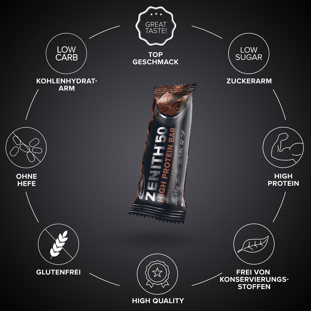 ZENITH® 50 Protein Riegel (45g) - Brownie Chocolate Crisp