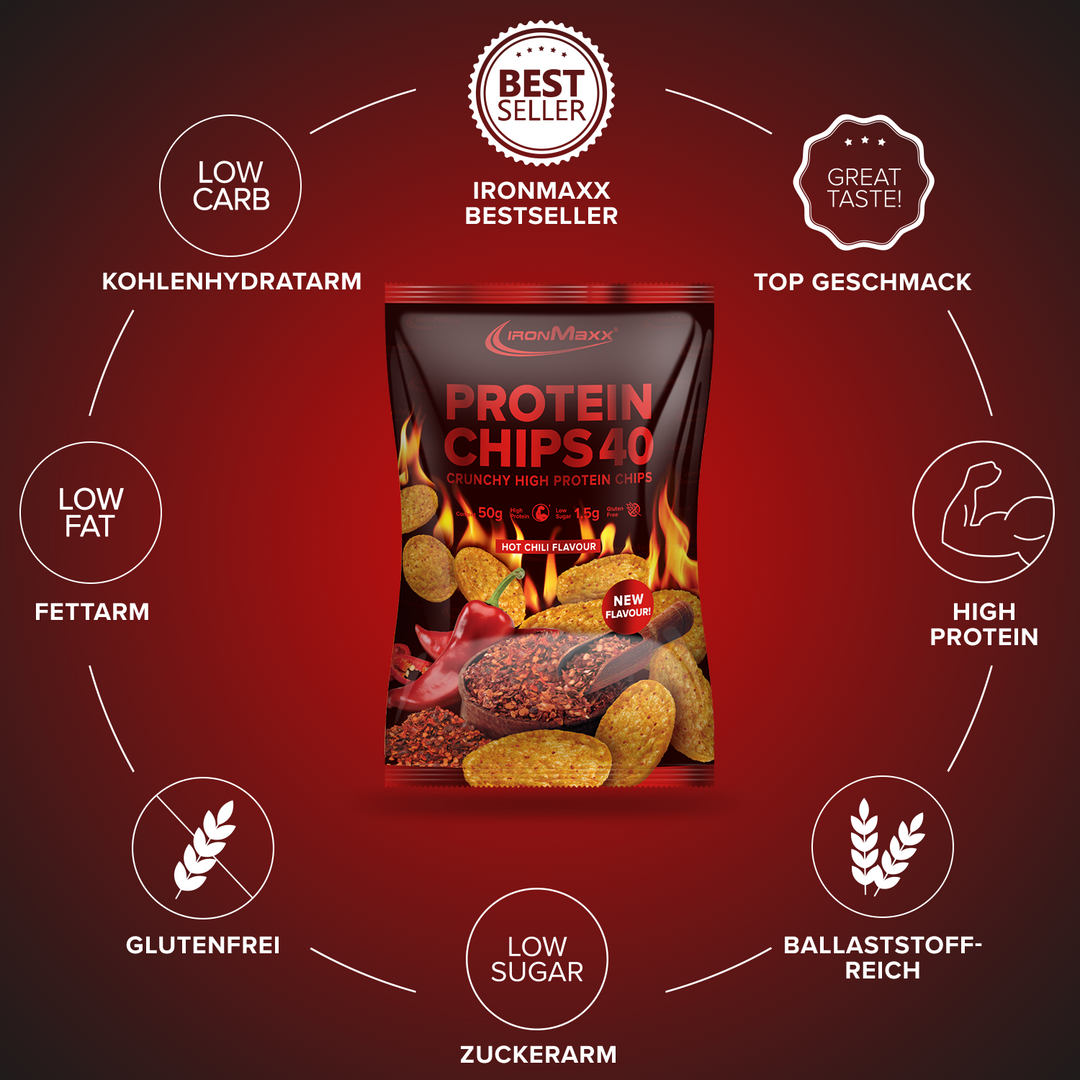 Protein Chips 40 (50g) - Hot Chili