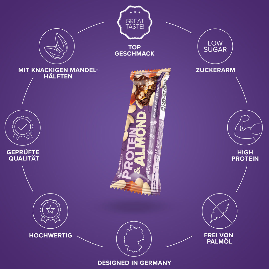 Protein & Almond (24x45g) - Almond Double Caramel