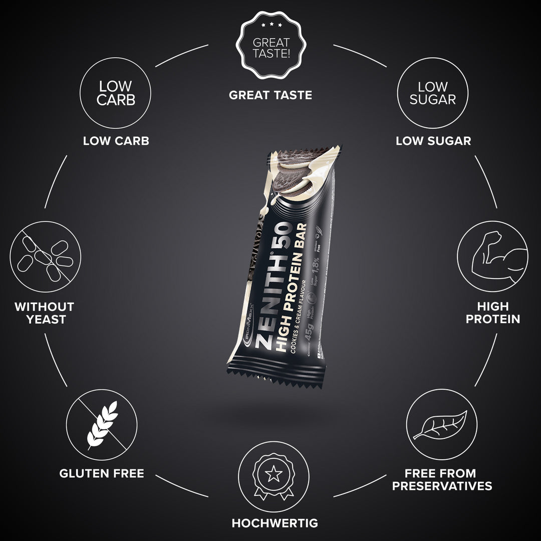 ZENITH® 50 Protein Bar (45g) - Cookies & Cream