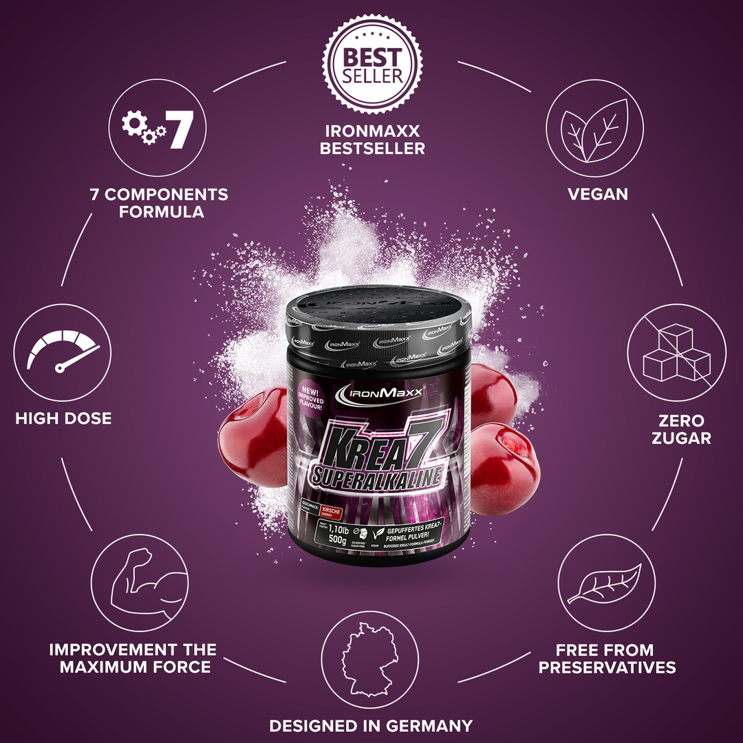 Krea7 Superalkaline Powder (500g) - cherry
