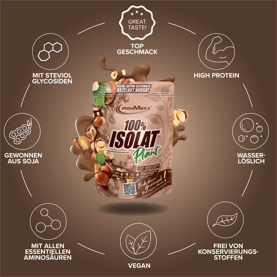 100% Isolat Plant (500g) - Hazelnut Nougat