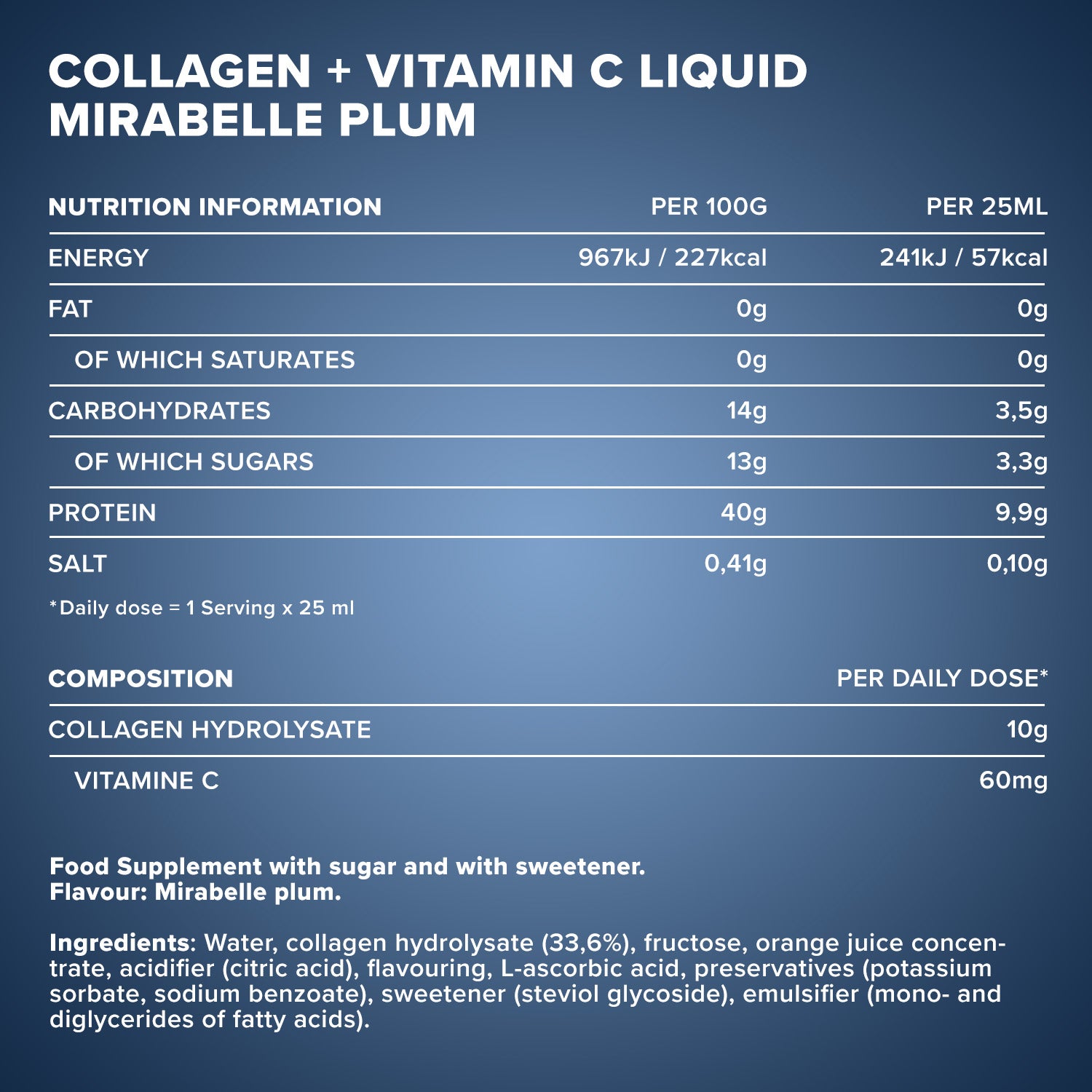 Collagen + Vitamin C Liquid Mirabelle (1000ml)